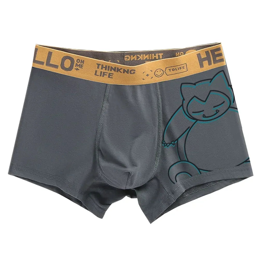 Pokémon Charmander Charizard Bulbasaur Gengar Pikachu Cuecas Boxer Masculinas Anime Antibacterianas