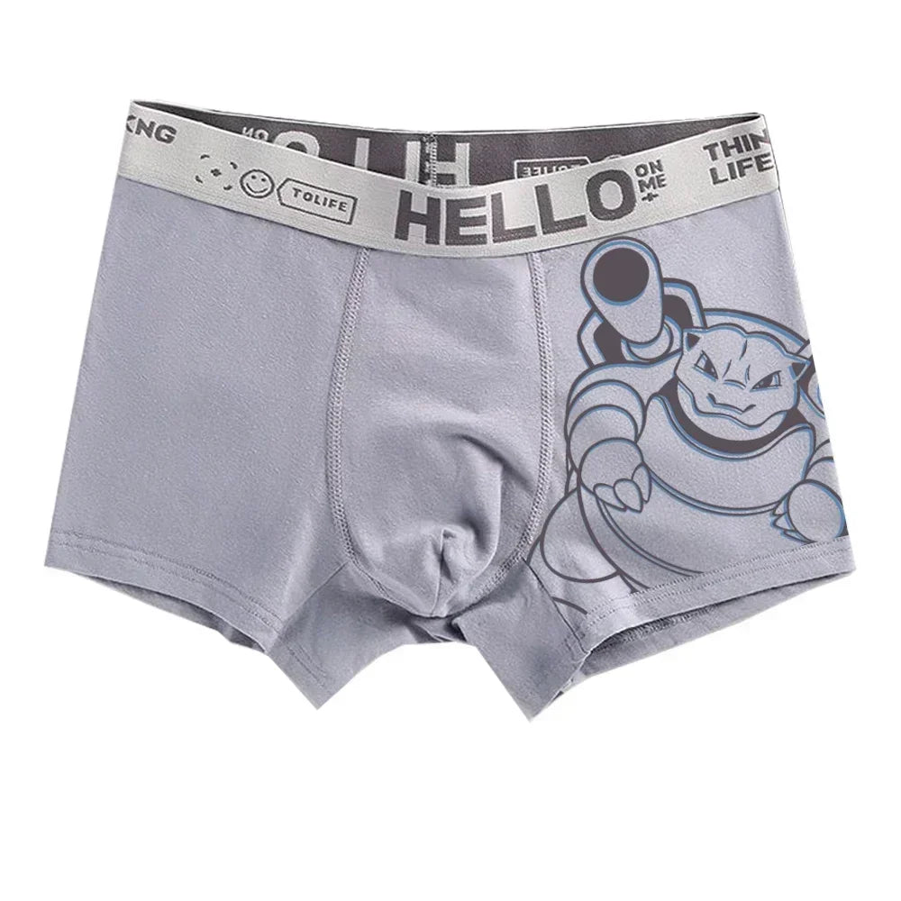 Pokémon Charmander Charizard Bulbasaur Gengar Pikachu Cuecas Boxer Masculinas Anime Antibacterianas
