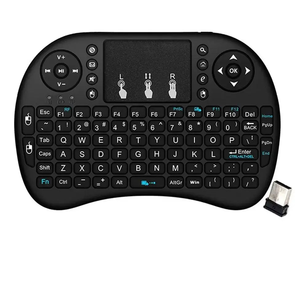 Mini teclado sem fio I8 2.4G com Air Mouse Touchpad e controle remoto para Android TV Box PC Smart TV