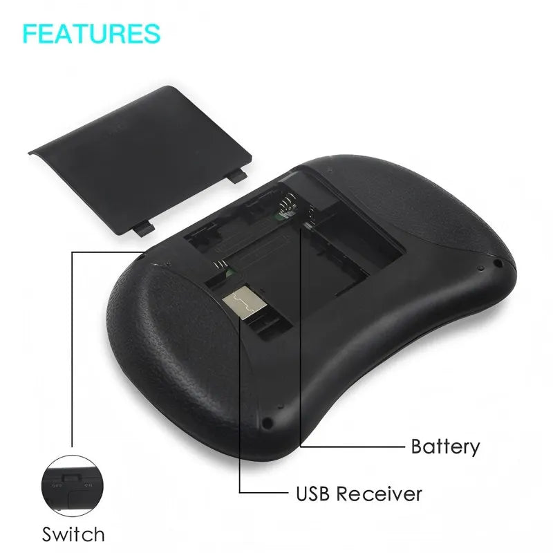 Mini teclado sem fio I8 2.4G com Air Mouse Touchpad e controle remoto para Android TV Box PC Smart TV