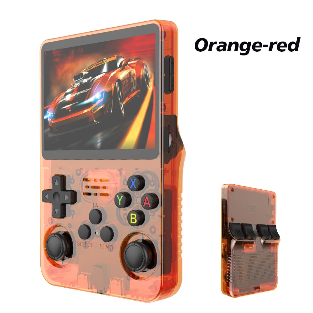Console de videogame portátil retrô 128G R36S, sistema Linux, tela IPS de 3,5 polegadas, R35s Pro, reprodutor de vídeo portátil de bolso, jogos de 64 GB