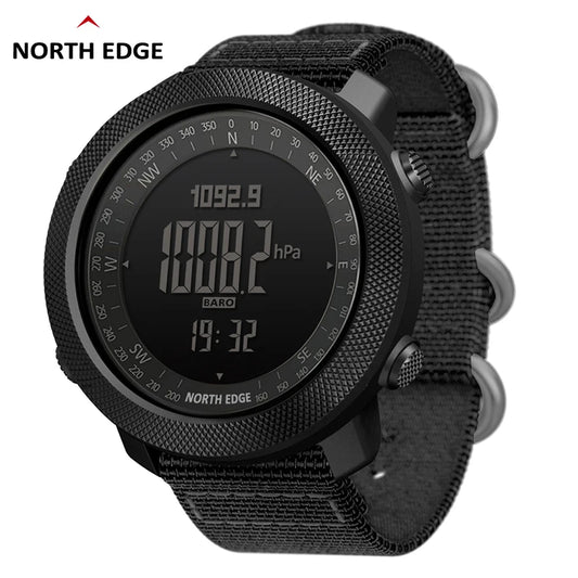NORTH EDGE Relógio digital esportivo masculino Horas Corrida Natação Militar Exército Relógios Altímetro Barômetro Bússola à prova d'água 50m