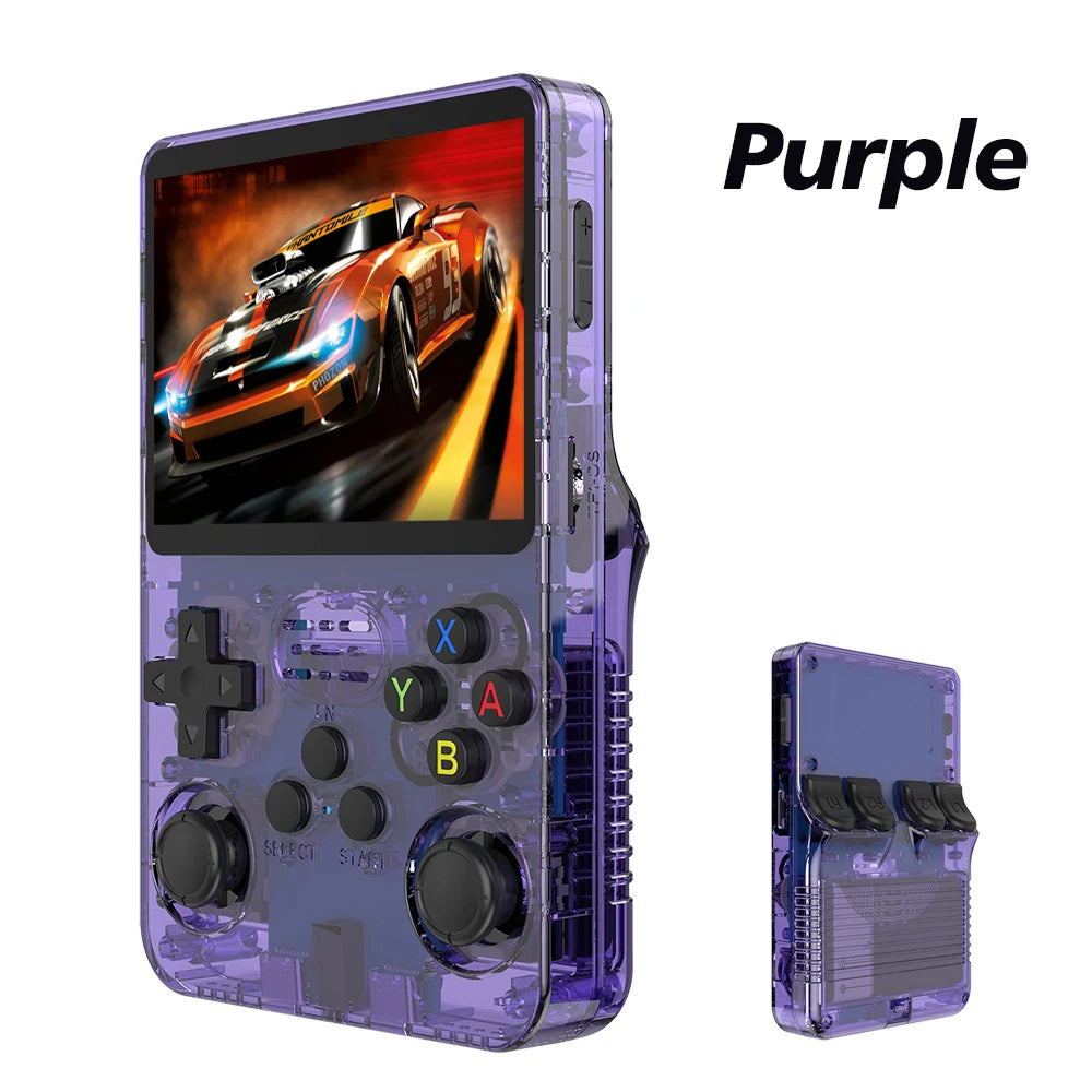 Console de videogame portátil retrô 128G R36S, sistema Linux, tela IPS de 3,5 polegadas, R35s Pro, reprodutor de vídeo portátil de bolso, jogos de 64 GB