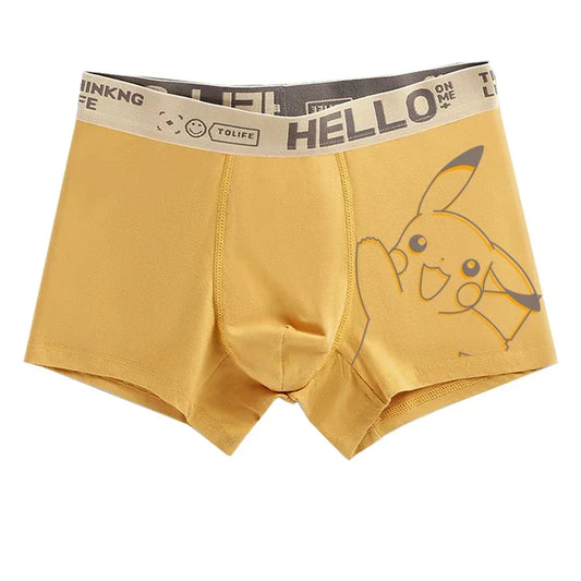 Pokémon Charmander Charizard Bulbasaur Gengar Pikachu Cuecas Boxer Masculinas Anime Antibacterianas