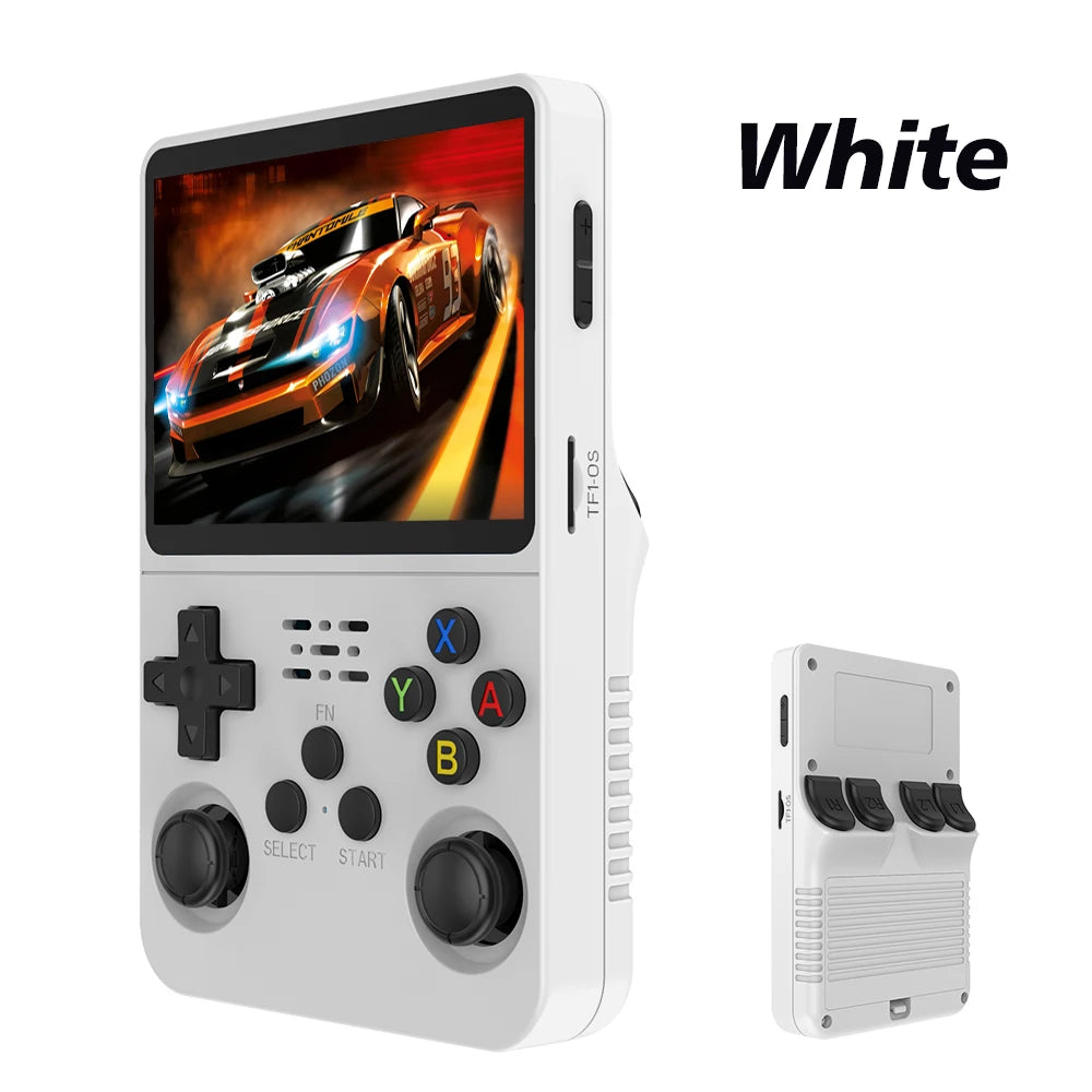 Console de videogame portátil retrô 128G R36S, sistema Linux, tela IPS de 3,5 polegadas, R35s Pro, reprodutor de vídeo portátil de bolso, jogos de 64 GB